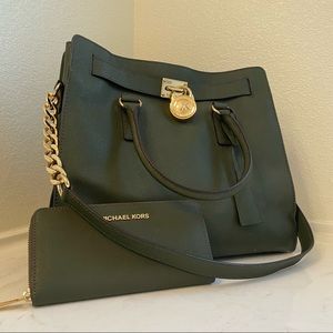 Michael Kors Large Green Purse Tote